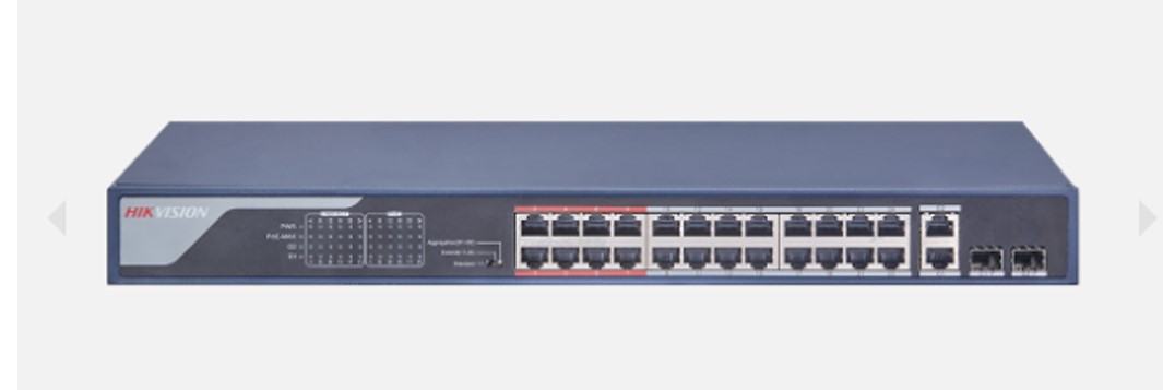 Swith Hikvision DS-3E0326P-E(B) Pro Série – vue 3